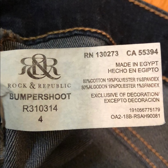 Rock & Republic Denim Shorts Size 4 - Picture 7 of 8